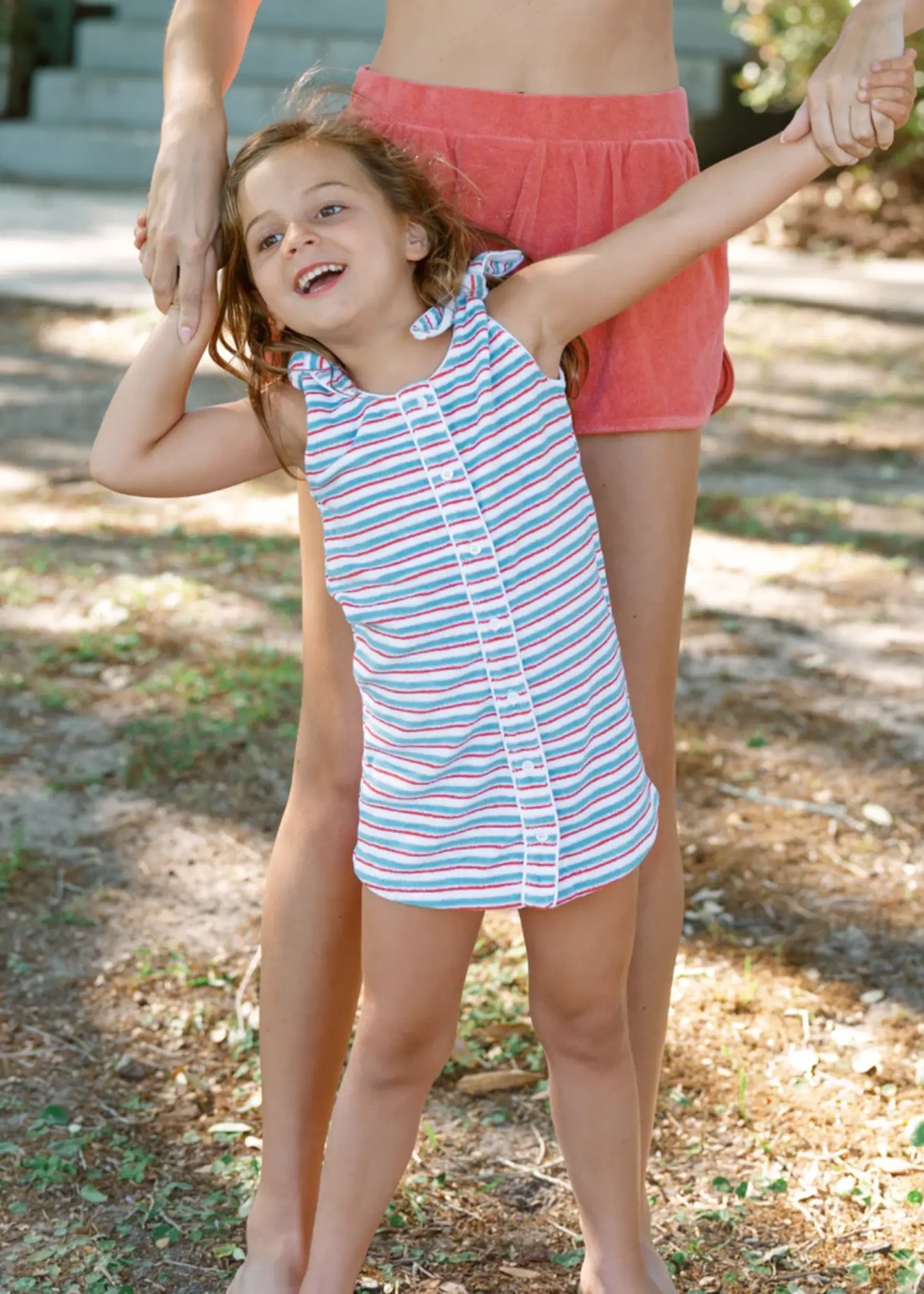 Minnow french terry tie knot dress