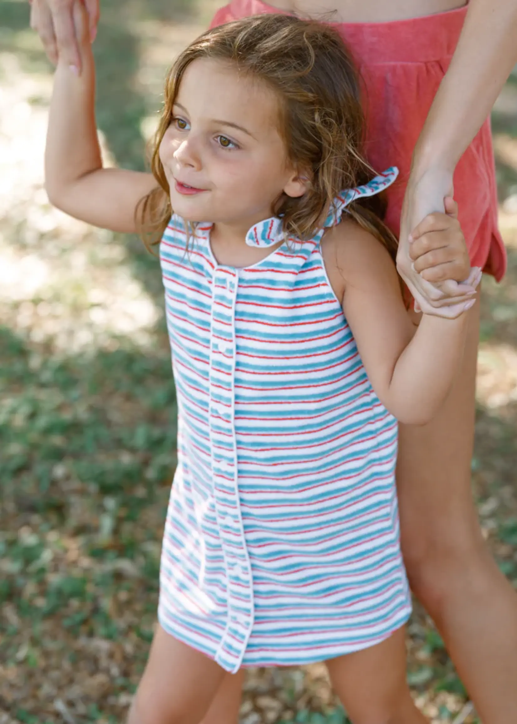 Minnow french terry tie knot dress