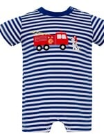 Claire and Charlie Firetruck Short Romper