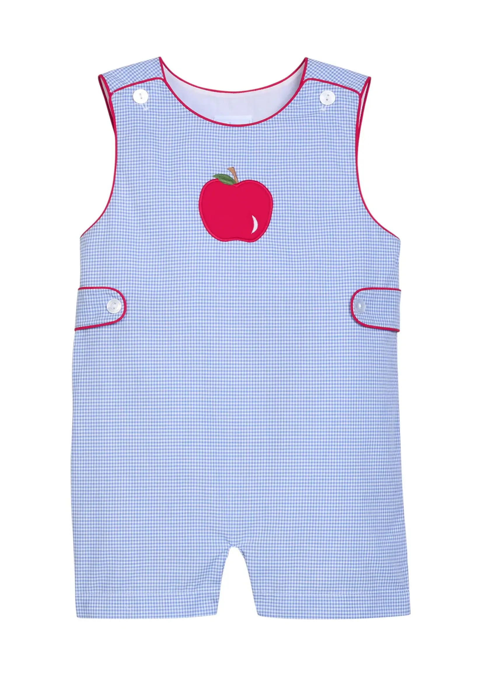 Little English Applique Button Tab John John