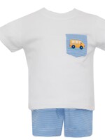 Petit Bebe School Bus Boys Short Set