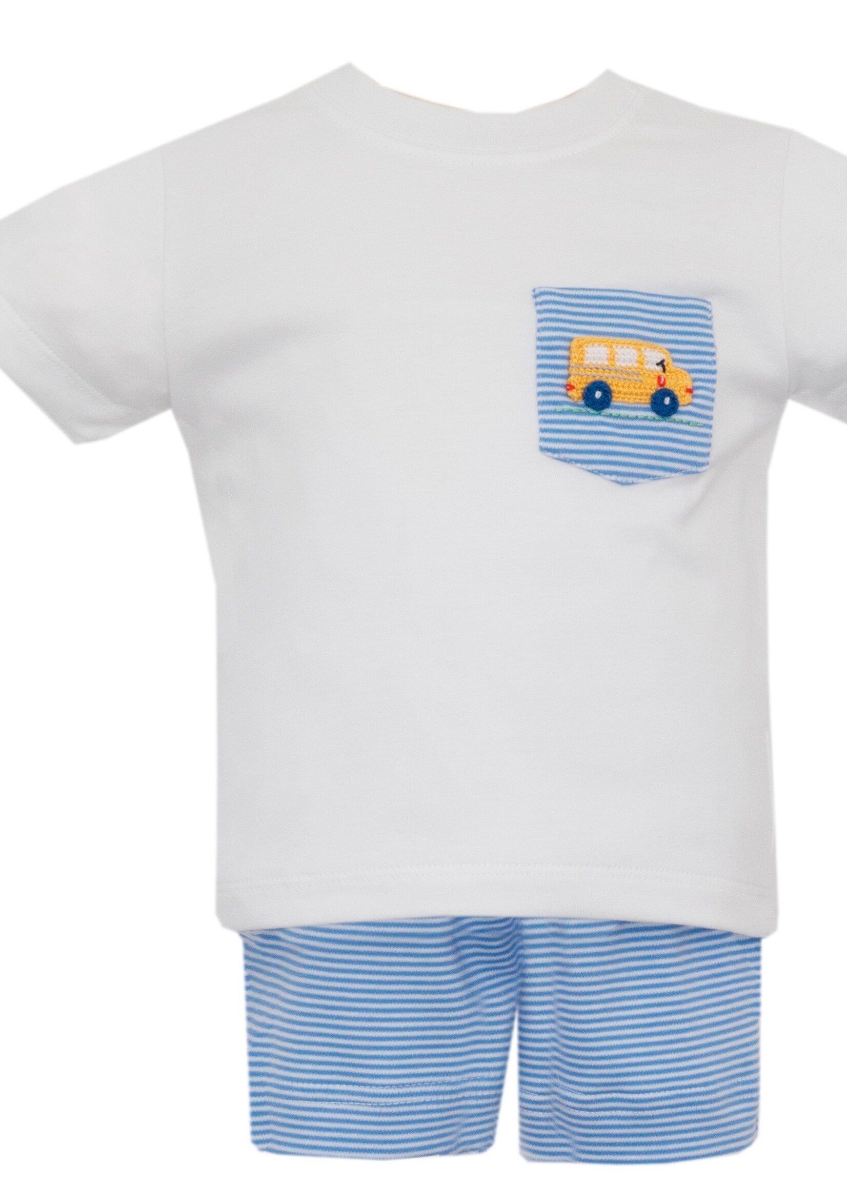 Petit Bebe School Bus Boys Short Set