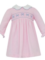 Petit Bebe Bow Knit Girls Dress L/S