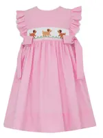 Petit Bebe PUPPIES GIRL Dress w/side bows