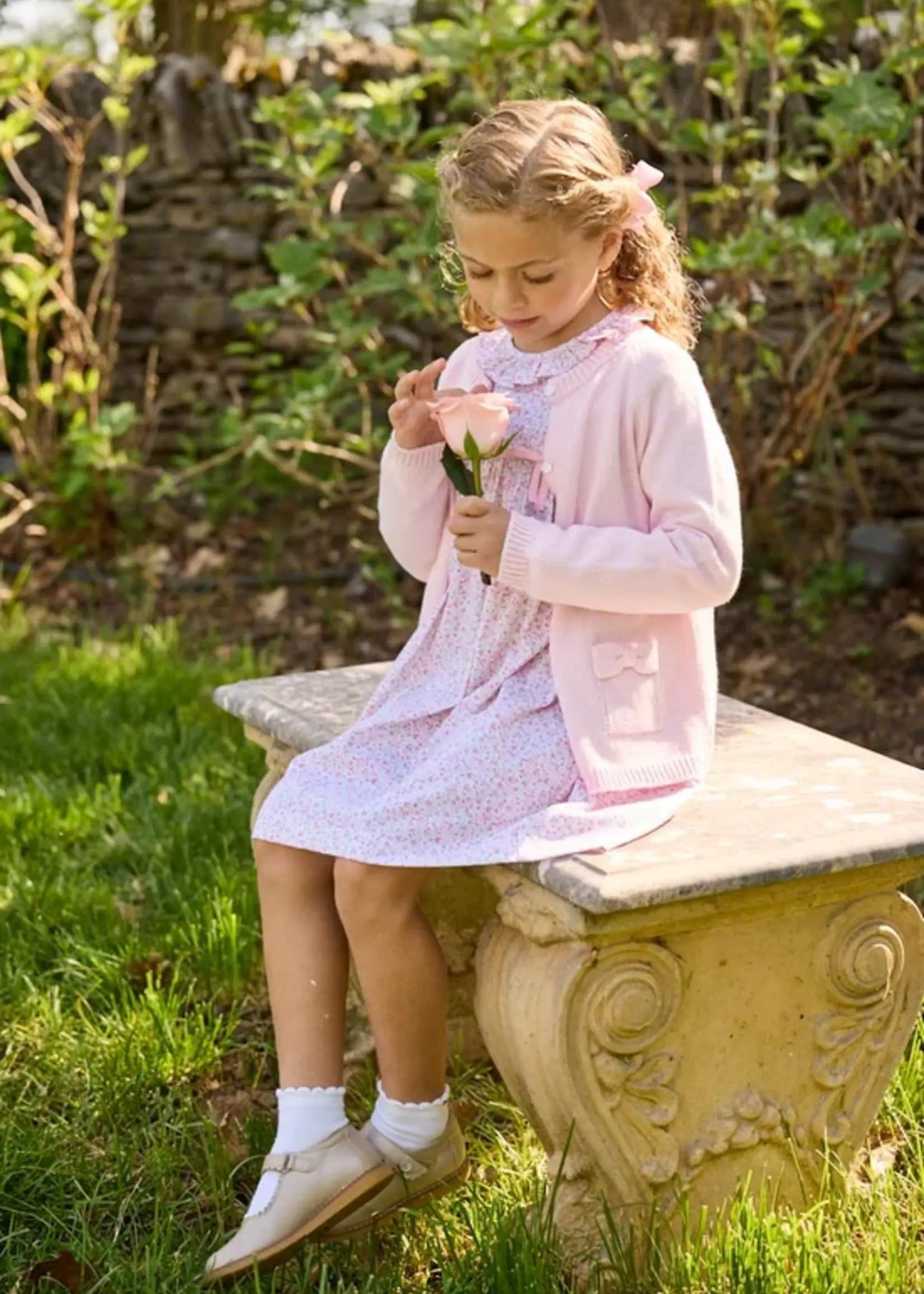 Little English Bow Pocket Cardigan