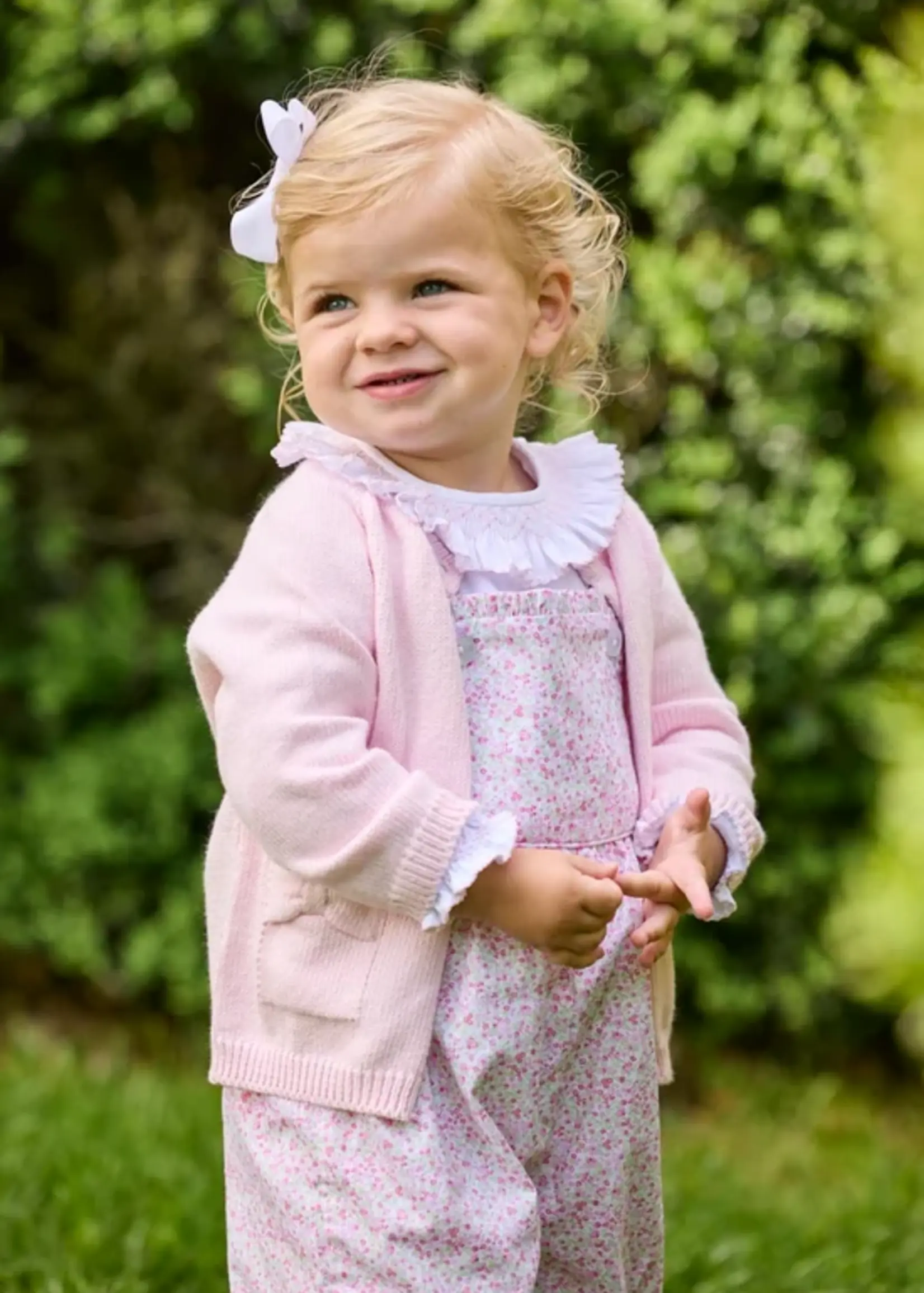 Little English Bow Pocket Cardigan