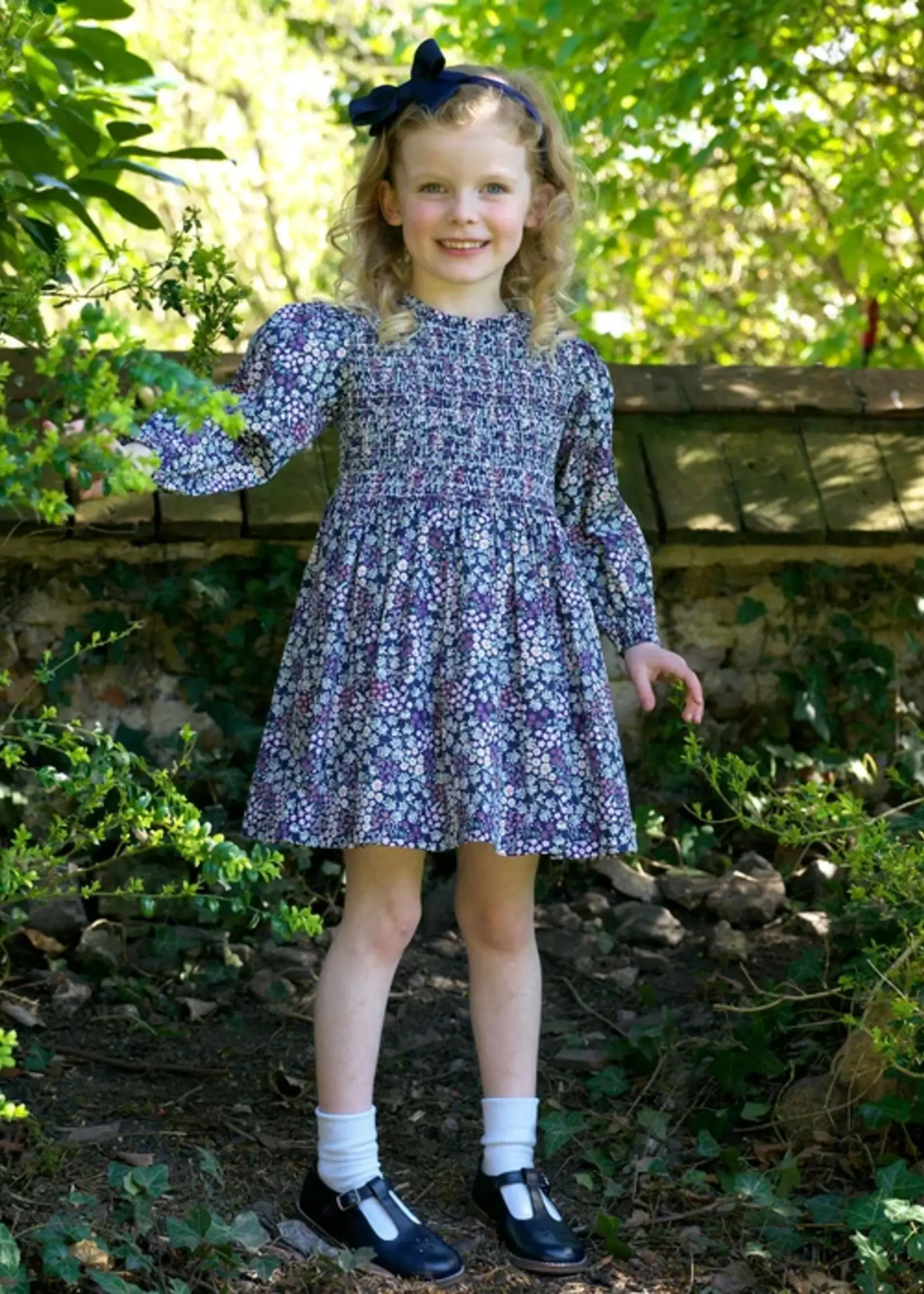 Rachel Riley Wild Floral Ruched Dress