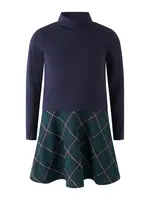 Rachel Riley Tartan Turtle Neck Dress