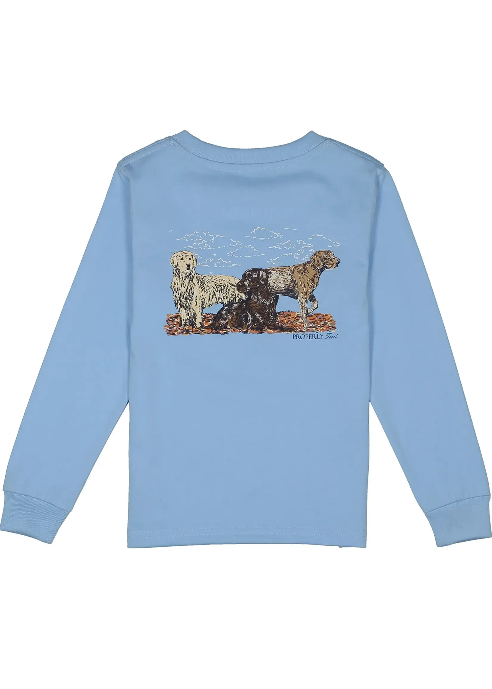 Properly Tied Boys Hunting Dogs LS
