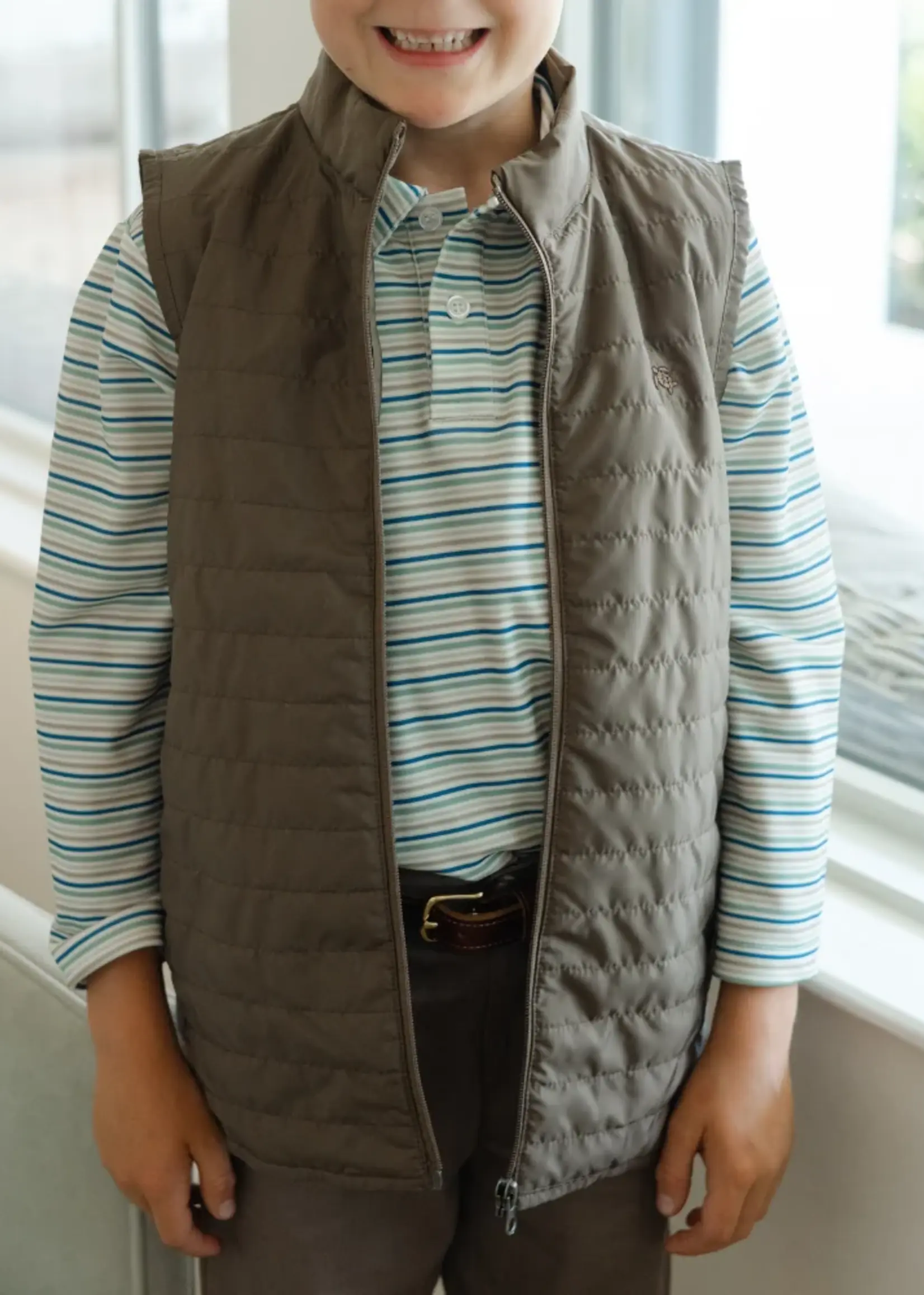 Bailey Boys L/S Striped PERFORMANCE POLO