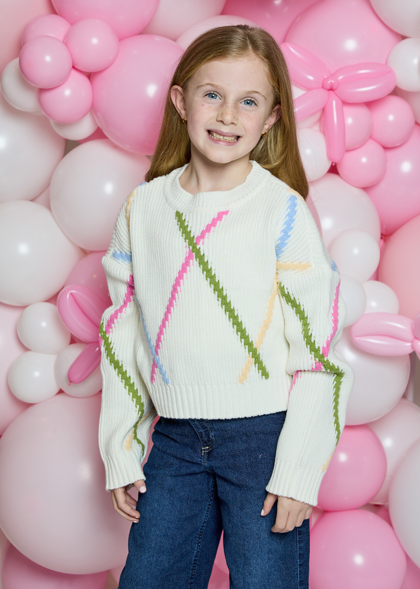 Design History L/S Sweater Rainbow