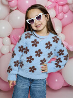 Design History L/S Brown Floral Sweater