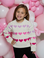 Design History Multi Line Heart Sweater