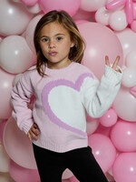 Design History L/S Half Heart Sweater