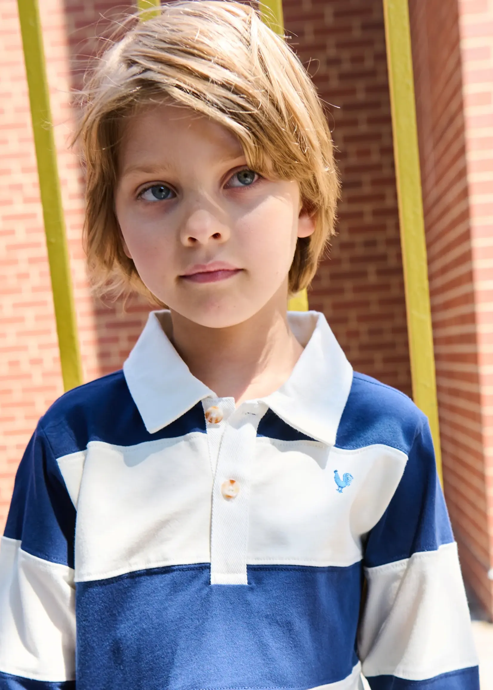 Pink Chicken Boys Albert Rugby Shirt