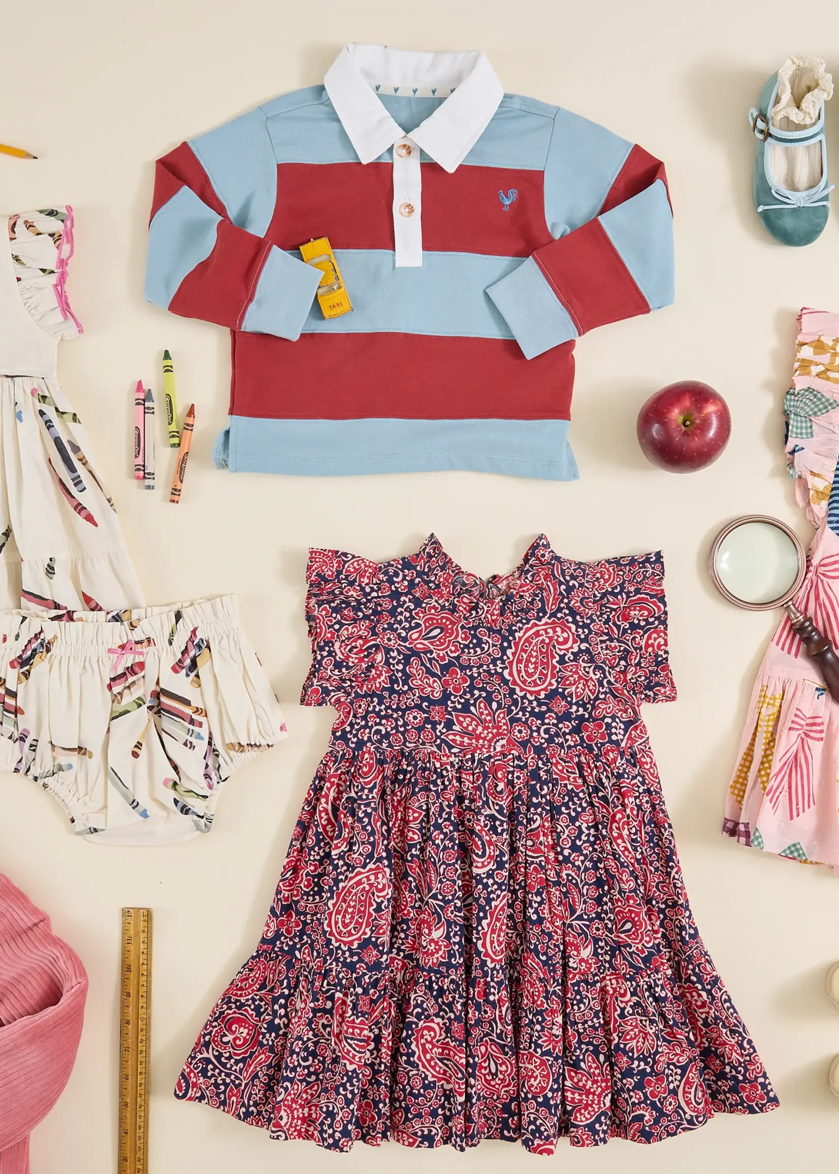 Pink Chicken Boys Albert Rugby Shirt