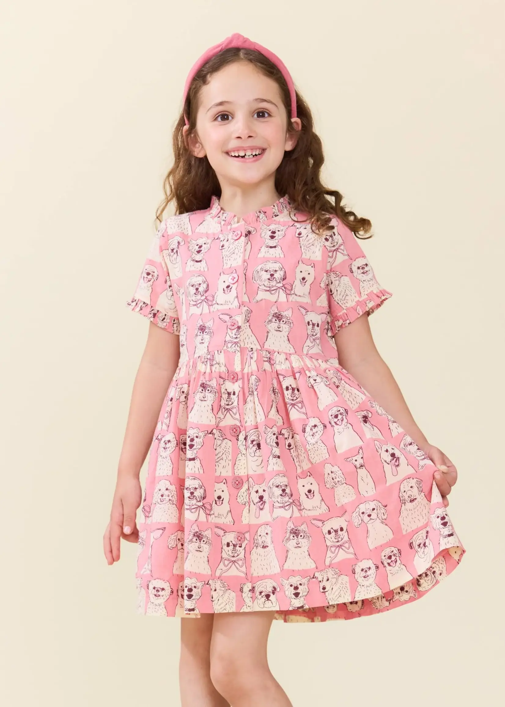Pink Chicken Girls Autumn Dress