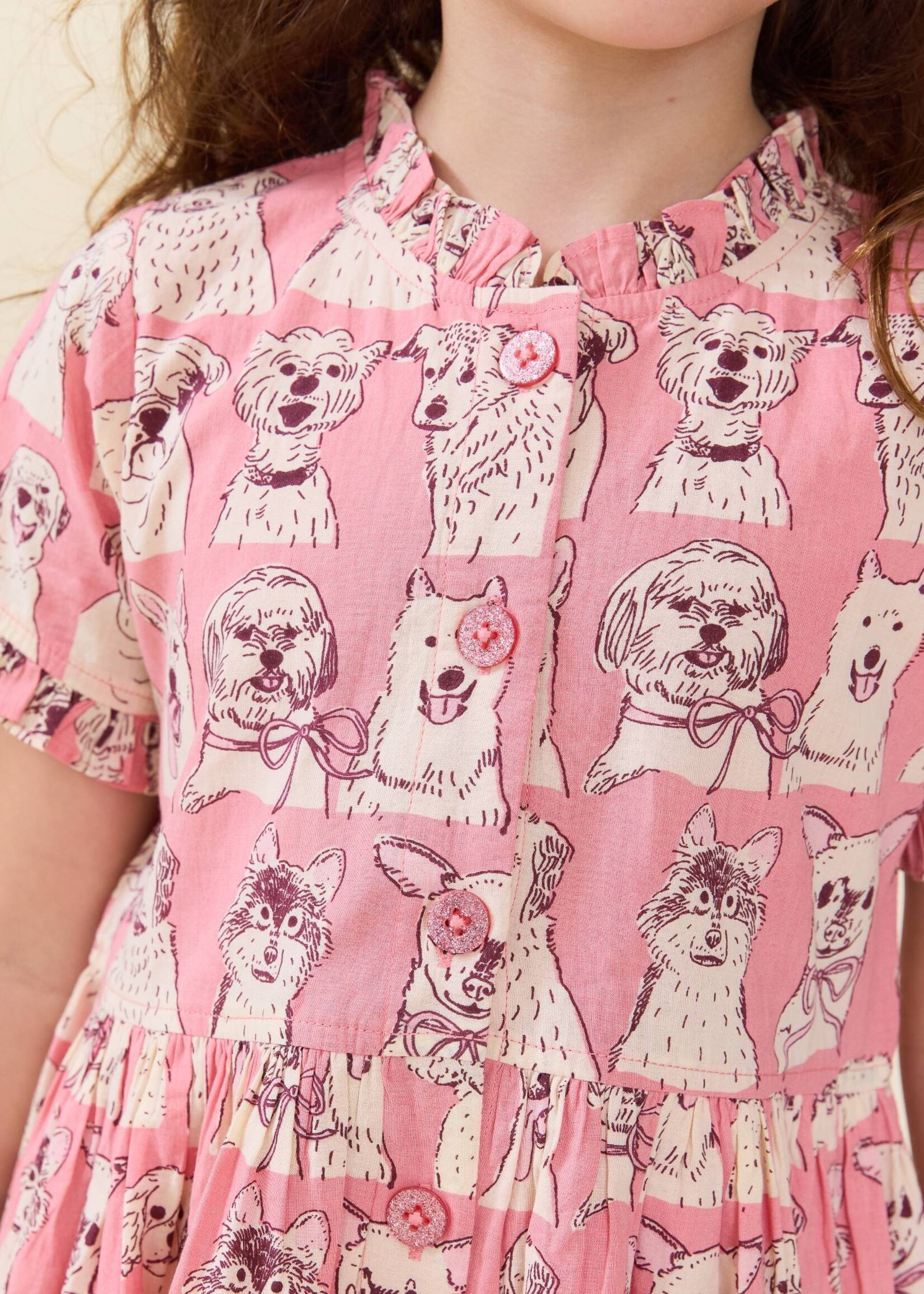 Pink Chicken Girls Autumn Dress