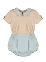 Sophie & Lucas Oatmeal & Chambray Boy Set