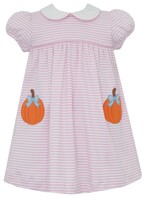 Claire and Charlie PUMPKIN W/BOW GIRL dress