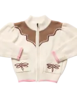 Pink Chicken Girls Western Zip sweater
