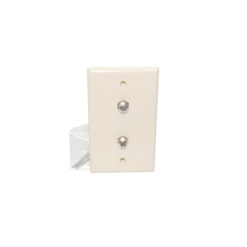 Double Coax Wall Plate Off-White