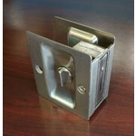 Fastec Industrial Locking Satin Nickel Pocket Door Hardware Set