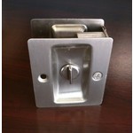 Fastec Industrial Locking Satin Nickel Pocket Door Hardware Set