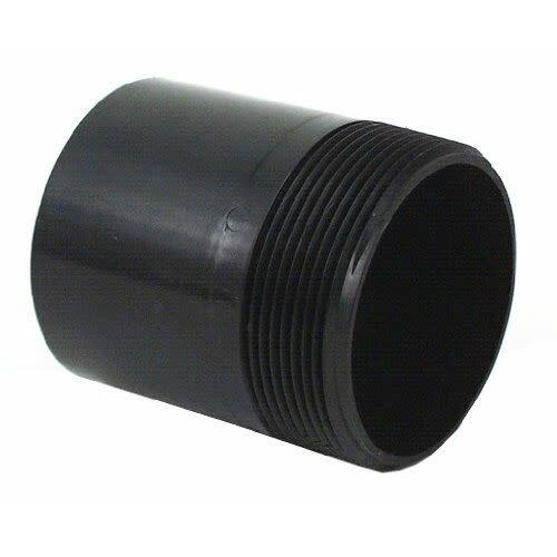 Unbranded 3" x 3" One-End Threaded ABS Plumbing Fitting