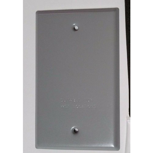 Single Gang Blank Switch Plate Outlet Cover All Weather Outdoor RV Tin ...