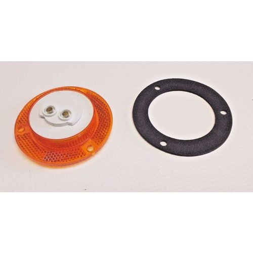 Optronics Inc. 10-3" Round Amber Side Marker Clearance Light Reflector MC52AXB