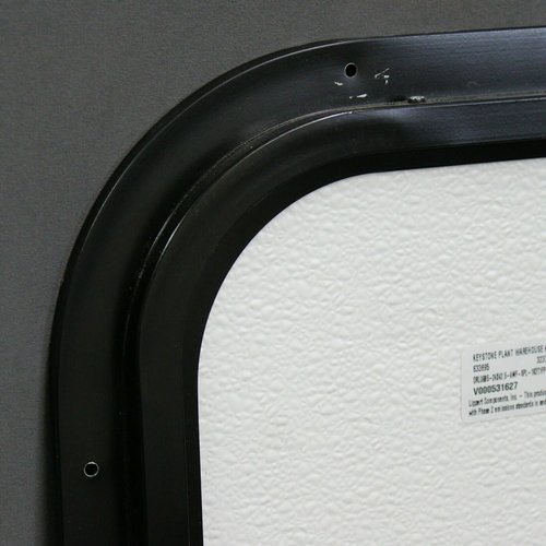 Lippert Components 24" x 42.5" Baggage Door White w/ Black Trim