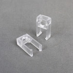 JR Products 2 Pack Clear RV Curtain End Stop Type D