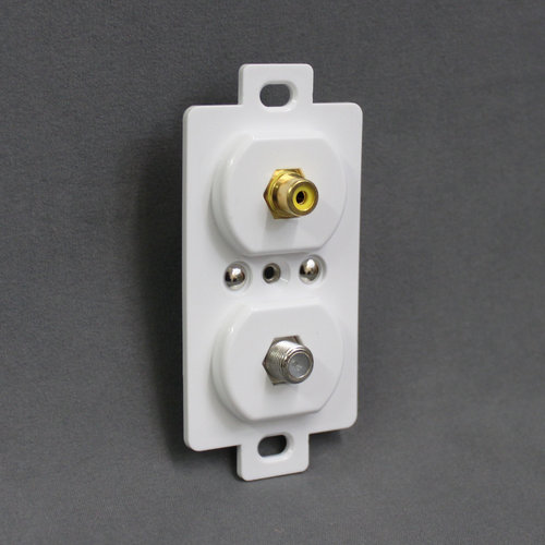 White Coax and RCA Receptacle