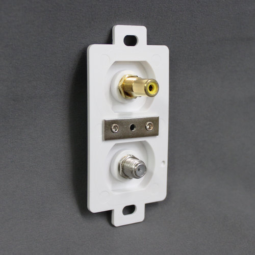 White Coax and RCA Receptacle