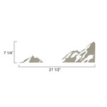 Unbranded Small Silver Mountains Left Corner Decal