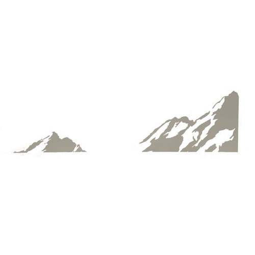 Small Silver Mountains Left Corner Decal