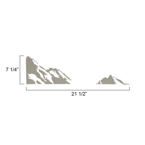 Small Silver Mountains Right Corner Decal