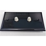 Steren 2 Socket Tv/phone Faceplate - 2 X Socket[s] F81 Coaxial - Black (200-252iv)