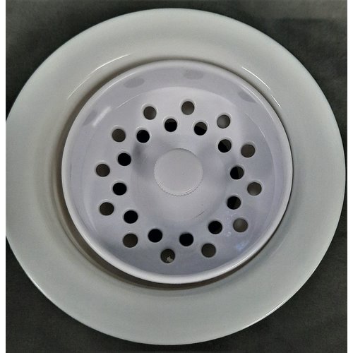 Kitchen Sink Drain w/ Basket White