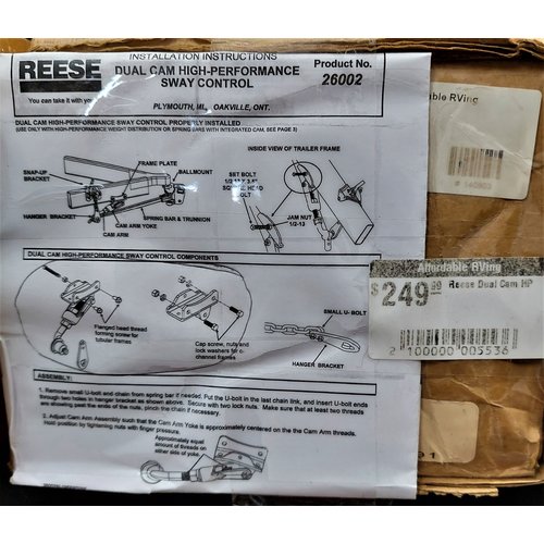 Reese Dual Cam HP Weight Distribution Sway Control Affordable RVing