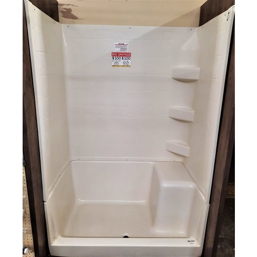 Shower Pan with Seat 30" x 48"