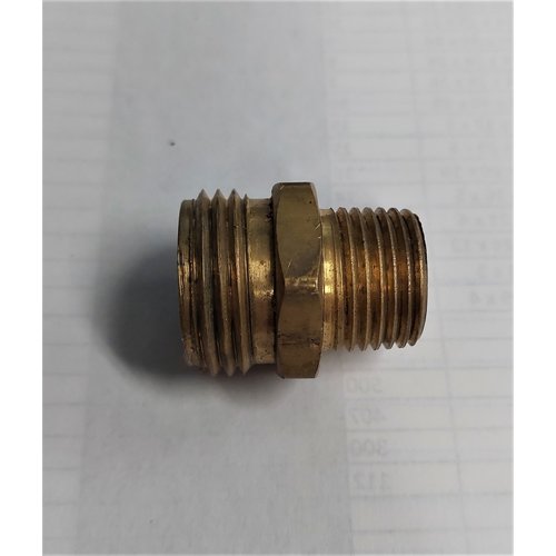 Brass 1/2" MIP x 3/4" Hose Coupler