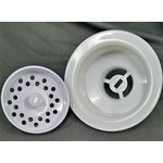 Kitchen Sink Drain w/ Basket White