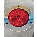 Optronics Inc. Tail Light Round Red Lens w/Trim Ring