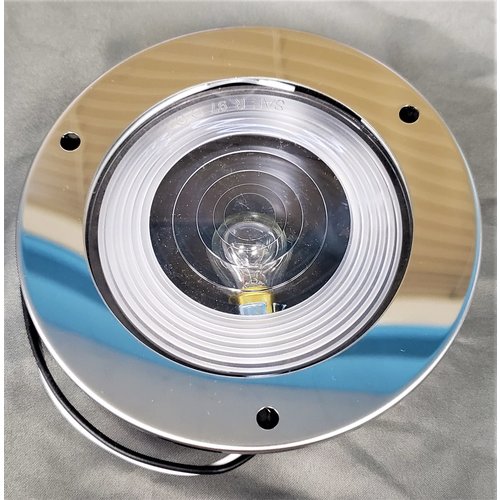 Optronics Inc. Tail Light Round Clear Lens w/ trim