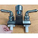 Home Plus 4" Brushed Nickel Euro Style Bathroom Faucet with Teapot Handles
