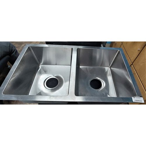 Lippert Components Kitchen Sink Double Basin 27 x 16 Stainless Square