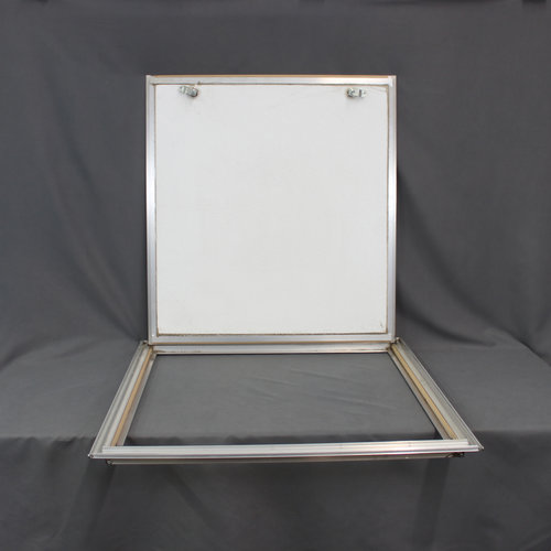 24" x 26" White with Mil Trim TX Baggage Door with Square Corners