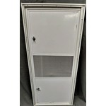 36" x 16" White with White Trim Door with Vent and Square Corners